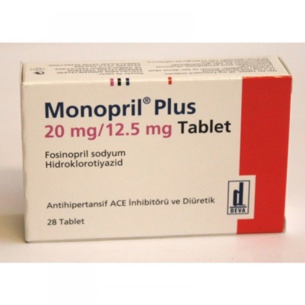 Monopril Plus 20 Mg/12,5 Mg 28 Tablet 1 Monopril Plus 20 Mg 125 Mg 28 Tablet 23410