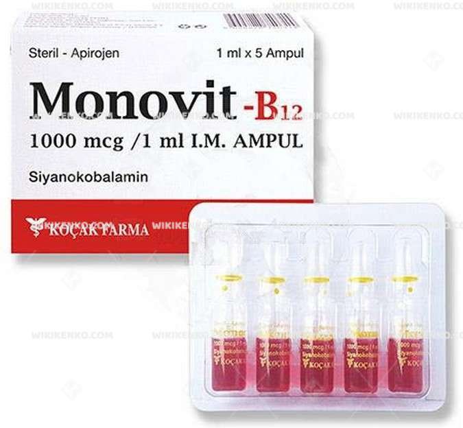 Monovit B12 1000 Mcg 1 Ml Im 5 Ampul 32138