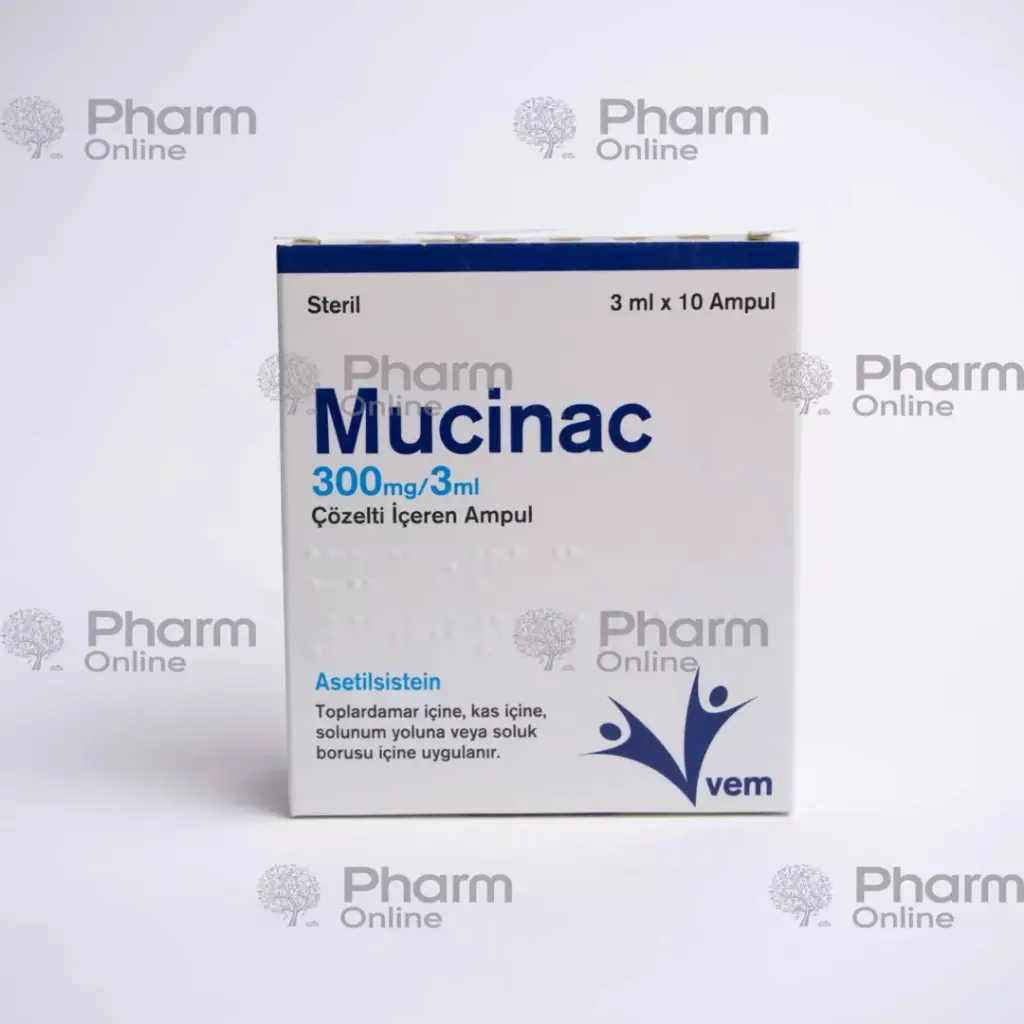 Mucinac 300 Mg/3 Ml Çözelti İçeren Ampul 10X3 Ml Ampul/Kutu 1 Mucinac 300 Mg 3 Ml Cozelti Iceren Ampul 102153 Ml Ampul Kutu 23447