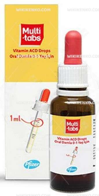 Multi-Tabs Vitamin Acd Drops 0-1 Yas İçin Oral Damla 1 Multi Tabs Vitamin Acd Drops 0 1 Yas Icin Oral Damla 32231