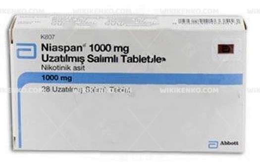 Niaspan 1000 Mg Uzatilmis Salimli 28 Tablet 1 Niaspan 1000 Mg Uzatilmis Salimli 28 Tablet 32472