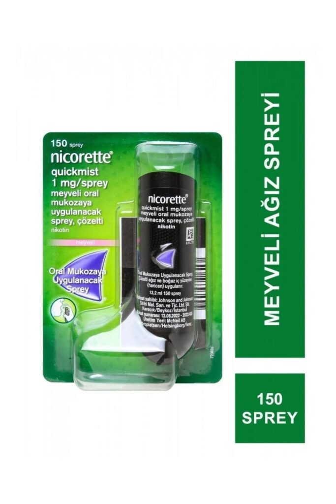 Nicorette Quickmist 1 Mg/Sprey Meyveli Oral Mukozaya Uygulanacak Sprey, Çözelti (1 Şişe) 1 Nicorette Quickmist 1 Mg Sprey Meyveli Oral Mukozaya Uygulanacak Sprey Cozelti 1 Sise 23794