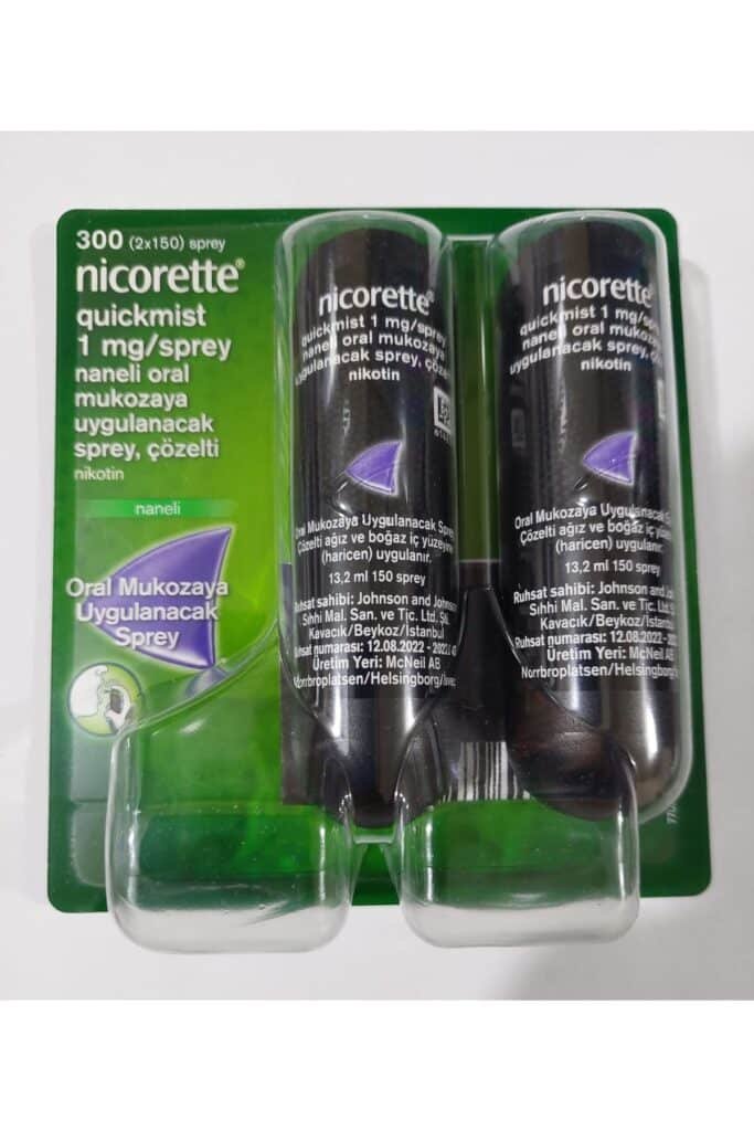 Nicorette Quickmist 1 Mg/Sprey Naneli Oral Mukozaya Uygulanacak Sprey, Çözelti (2 Şişe) 1 Nicorette Quickmist 1 Mg Sprey Naneli Oral Mukozaya Uygulanacak Sprey Cozelti 2 Sise 23796