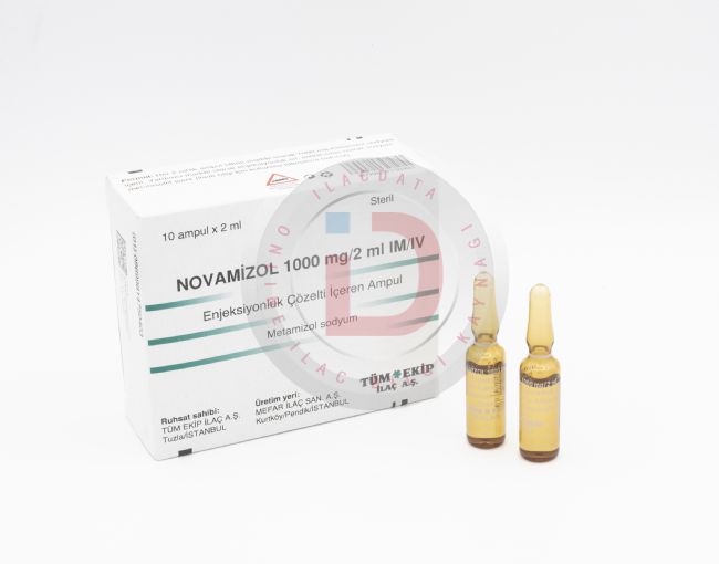 Novamizol 1000 Mg/2 Ml Im/Iv Enjeksiyon İçin Çözelti İçeren 100 Ampul 1 Novamizol 1000 Mg 2 Ml Im Iv Enjeksiyon Icin Cozelti Iceren 100 Ampul 32612