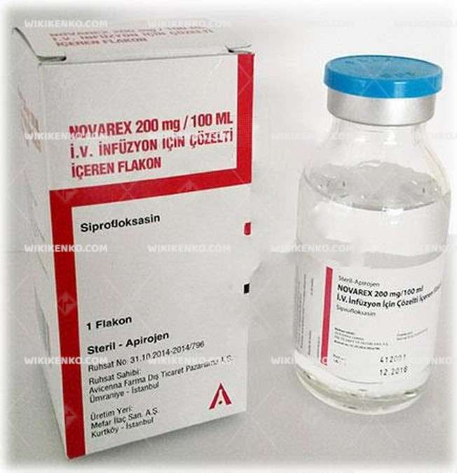 Novarex 200 Mg/100 Ml Iv Infuzyon Icin Cozelti Iceren Flakon 1 Novarex 200 Mg 100 Ml Iv Infuzyon Icin Cozelti Iceren Flakon 32613