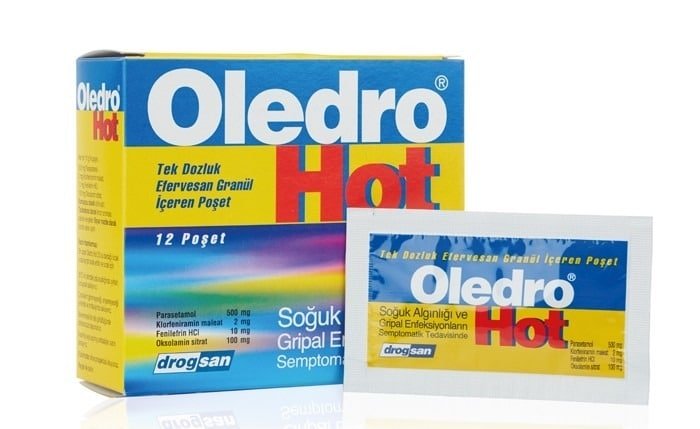 Oledro Hot Efervesan 500 Mg 12 Poset 32748