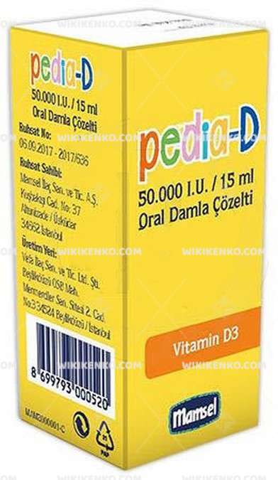 Pedia-D 50000 Iu/15 Ml Oral Damla 1 Pedia D 50000 Iu 15 Ml Oral Damla 24264