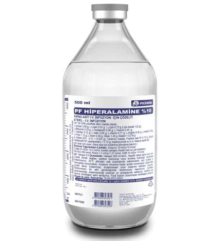 Pf Hiperalamine Aminoasit Iv Infuzyon Icin Ciozelti 500 Ml (Setli) 1 Pf Hiperalamine Aminoasit Iv Infuzyon Icin Ciozelti 500 Ml Setli 24370