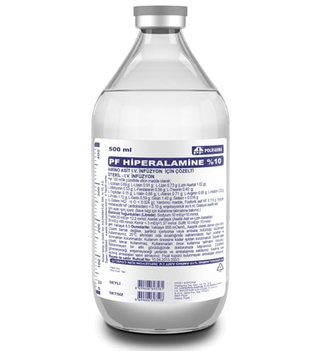 Pf Hiperalamine Aminoasit Iv Infuzyon Icin Cozelti 500 Ml (Setsiz) 1 Pf Hiperalamine Aminoasit Iv Infuzyon Icin Cozelti 500 Ml Setsiz 24371