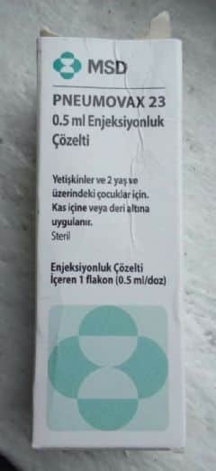 Pneumovax 23 0,5 Ml Enjeksiyonluk Çözelti İçeren 1 Flakon 1 Pneumovax 23 05 Ml Enjeksiyonluk Cozelti Iceren 1 Flakon 33502
