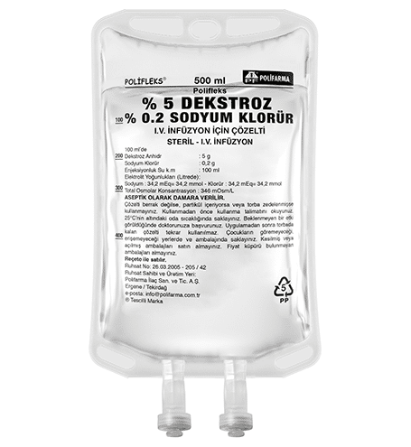 Polifleks %5 Dekstroz %0,2 Sodyum Klorur Solusyon 100 Ml Setsiz Pvc Torba 1 Polifleks 5 Dekstroz 02 Sodyum Klorur Solusyon 100 Ml Setsiz Pvc Torba 24566
