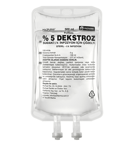 Polifleks Dekstroz 500 Ml Sol. Setsiz 1 Polifleks Dekstroz 500 Ml Sol. Setsiz 24534