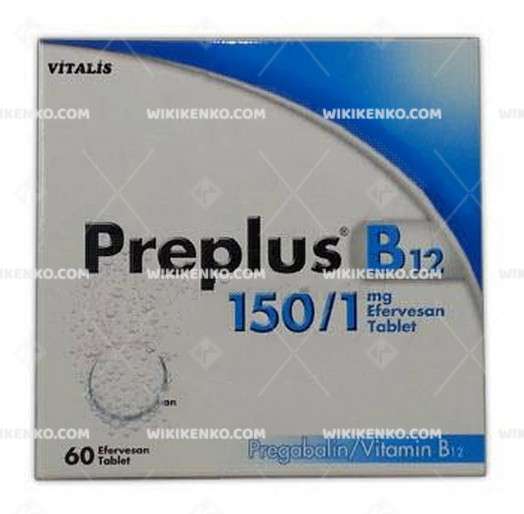 Preplus B12 150/1 Mg 60 Efervesan Tablet 1 Preplus B12 150 1 Mg 60 Efervesan Tablet 33590