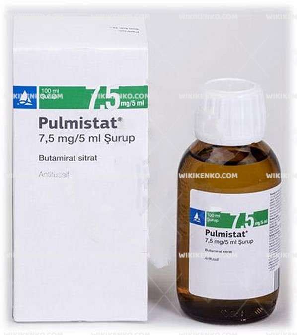 Pulmistat 7,5 Mg/5 Ml Şurup 100 Ml 1 Pulmistat 75 Mg 5 Ml Surup 100 Ml 33754