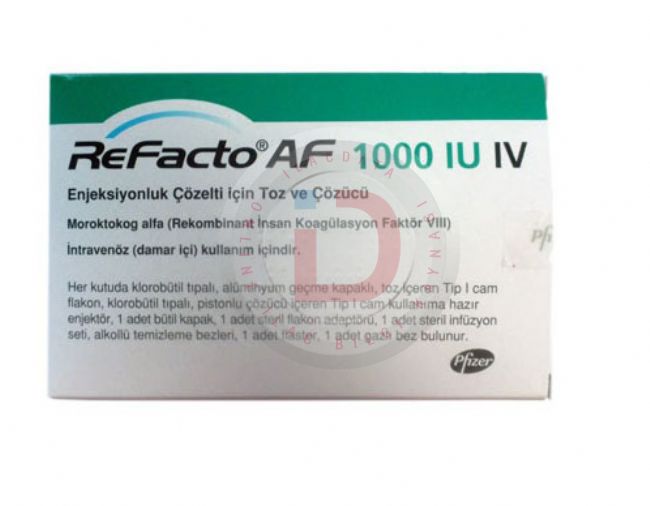 Refacto Af 1000 Iu Iv Enjeksiyonluk Cozelti Icin Toz Ve Cozucu 1 Flakon 1 Refacto Af 1000 Iu Iv Enjeksiyonluk Cozelti Icin Toz Ve Cozucu 1 Flakon 24959