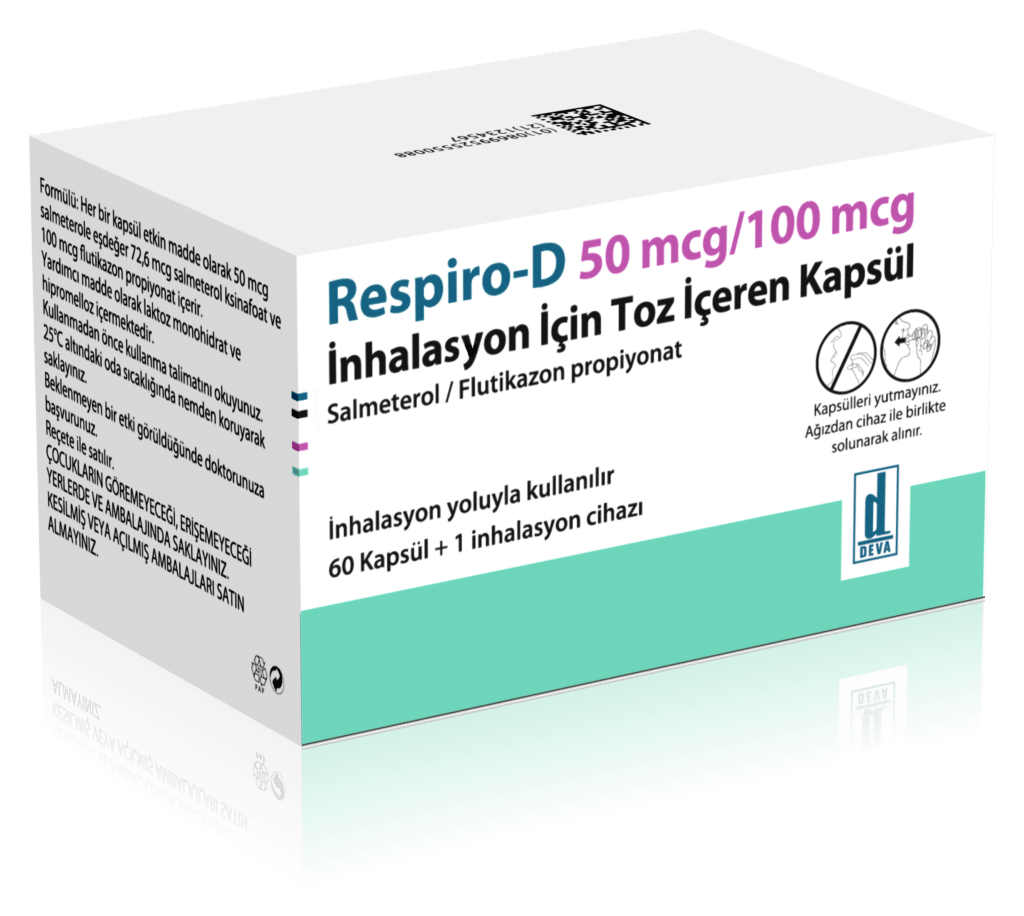 Respiro D 50 Mcg 100 Mcg Inhalasyon Icin Toz Iceren Kapsul 60 Kapsul 33998