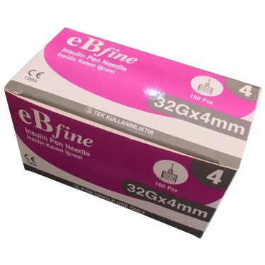Rinafine Steril Insulin Kalem İğne Ucu 32Gx4 Mm 1 Rinafine Steril Insulin Kalem Igne Ucu 32Gx4Mm 25134