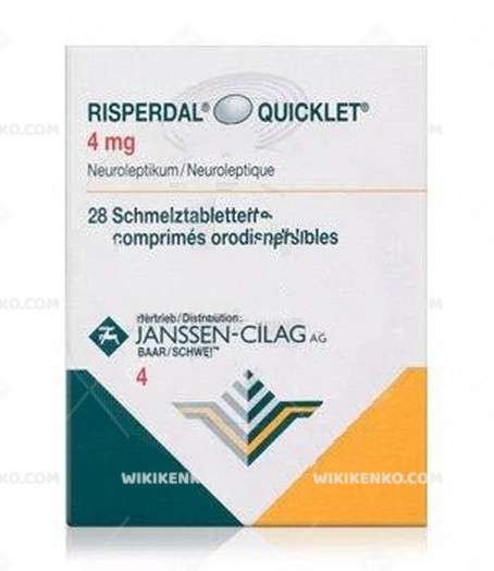 Risperdal Quicklet 4 Mg 28 Agizda Cozunur Tablet 34123