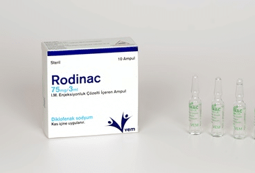 Rodinac 75 Mg 3 Ml Im Enjeksiyon Icin Cozelti Iceren 10 Ampul 34178