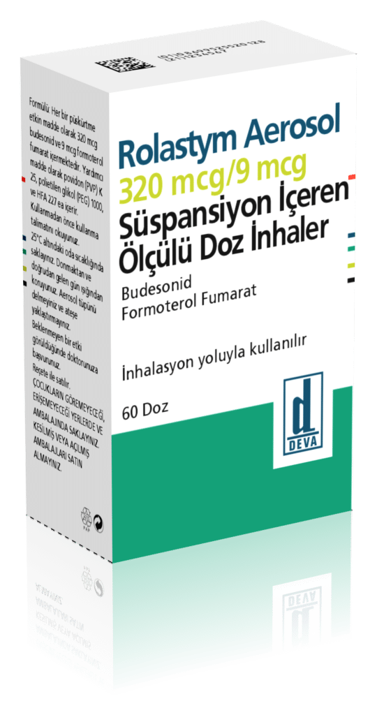 Rolastym Aerosol 320 Mcg 9 Mcg Olculu 60 Doz Inhaler 25198