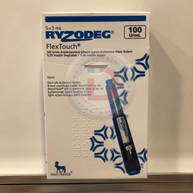 Ryzodeg Flextouch 100 U/Ml Sc Enjeksiyonluk Cozelti Iceren Kullanima Hazir Kalem (5 Kalem) 1 Ryzodeg Flextouch 100 U Ml Sc Enjeksiyonluk Cozelti Iceren Kullanima Hazir Kalem 5 Kalem 25243