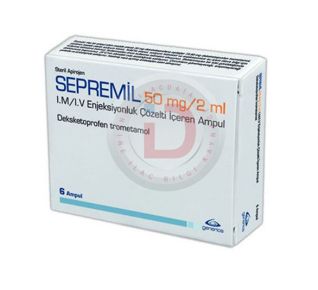 Sepremil 50 Mg/2 Ml I.m./I.v. Enjeksiyonluk Cozelti (6 Ampul) 1 Sepremil 50 Mg 2 Ml I.m. I.v. Enjeksiyonluk Cozelti 6 Ampul 34466