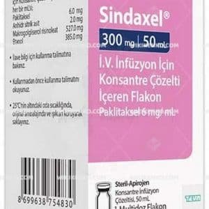 Sindaxel 30 Mg/5 Ml Iv İnf. İçin Konsantre Çöz. İçeren Flakon 1 Sindaxel 30 Mg 5 Ml Iv Inf. Icin Konsantre Coz. Iceren Flakon 34603