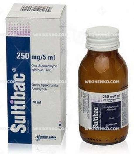 Sultibac 250 Mg/5 Ml 70 Ml Süspansiyon 1 Sultibac 250 Mg 5 Ml 70 Ml Suspansiyon 34781