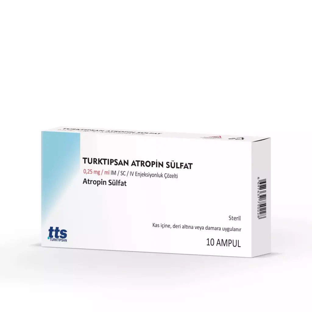 Turktipsan Atropin Sulfat 025 Mg Ml Im Sc Iv Enjeksiyonluk Cozelti 35276