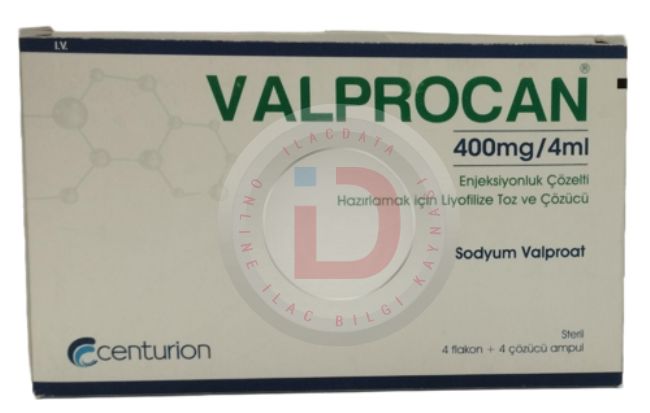 Valprocan 400 Mg/4 Ml Enjeksiyonluk Çözelti Hazırlamak İçin Liyofilize Toz Ve Çözücü 1 Valprocan 400Mg 4Ml Enjeksiyonluk Cozelti Hazirlamak Icin Liyofilize Toz Ve Cozucu 26225