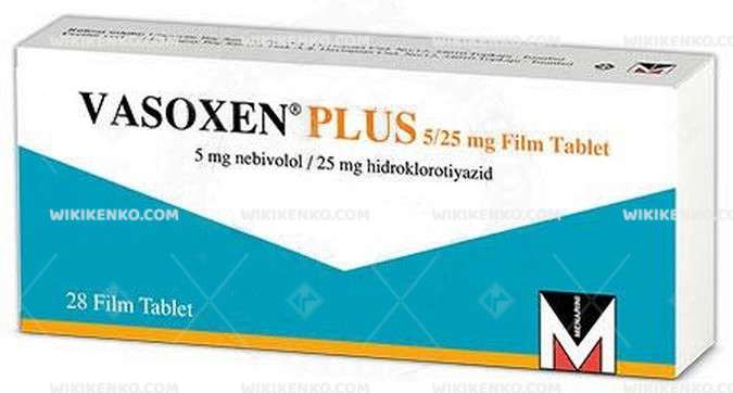 Vasoxen Plus 5/25 Mg 28 Film Tablet 1 Vasoxen Plus 5 25 Mg 28 Film Tablet 26247