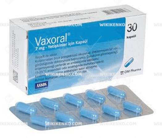 Vaxoral Yetiskinler Icin 30 Kapsul 1 Vaxoral Yetiskinler Icin 30 Kapsul 35524