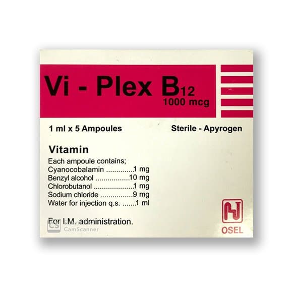 Vi-Plex B12 1000 Mcg 1 Mlx5 Ampul 1 Vi Plex B12 1000 Mcg 1 Mlx5 Ampul 26368