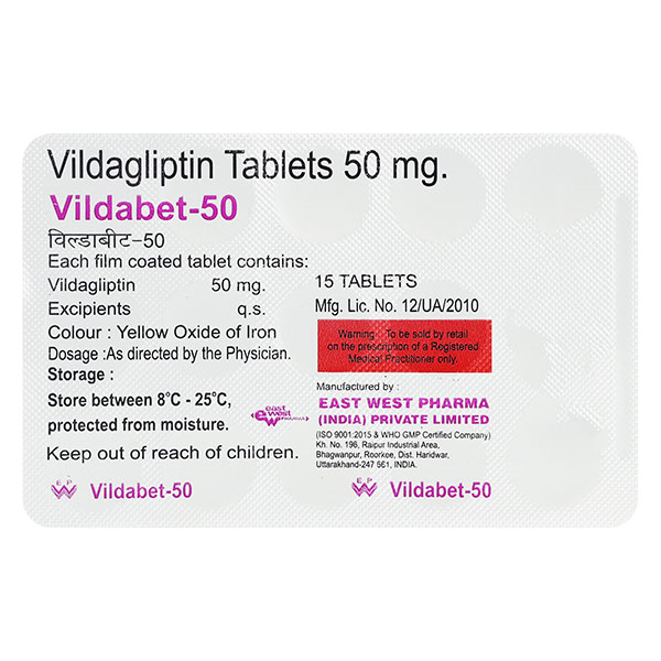 Vildabet 50 Mg Tablet (56 Tablet) 1 Vildabet 50 Mg Tablet 56 Tablet 26357