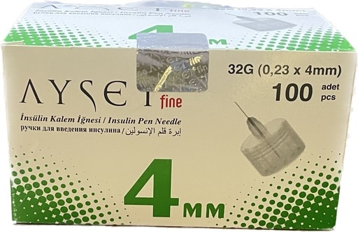 Viva Fine Plus Insulin Kalem İğnesi 32 G (0,23 X 4 Mm) 1 Viva Fine Plus Insulin Kalem Ignesi 32G 023 X 4 Mm 26403