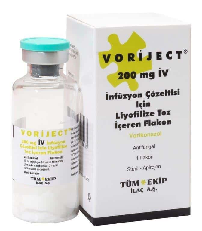 Voriject 200 Mg Iv Infuzyon Cozeltisi Icin Liyofilize Toz Iceren Flakon (1 Flakon) 1 Voriject 200 Mg Iv Infuzyon Cozeltisi Icin Liyofilize Toz Iceren Flakon 1 Flakon 26432