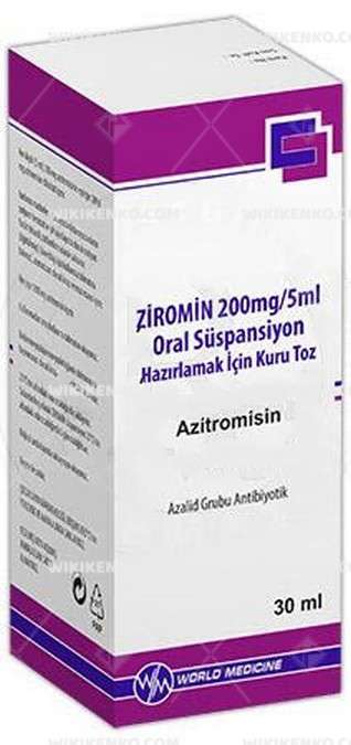 Ziromin 200 Mg/5 Ml Oral Suspansiyon Hazirlamak Icin Kuru Toz 1 Ziromin 200 Mg 5 Ml Oral Suspansiyon Hazirlamak Icin Kuru Toz 51164