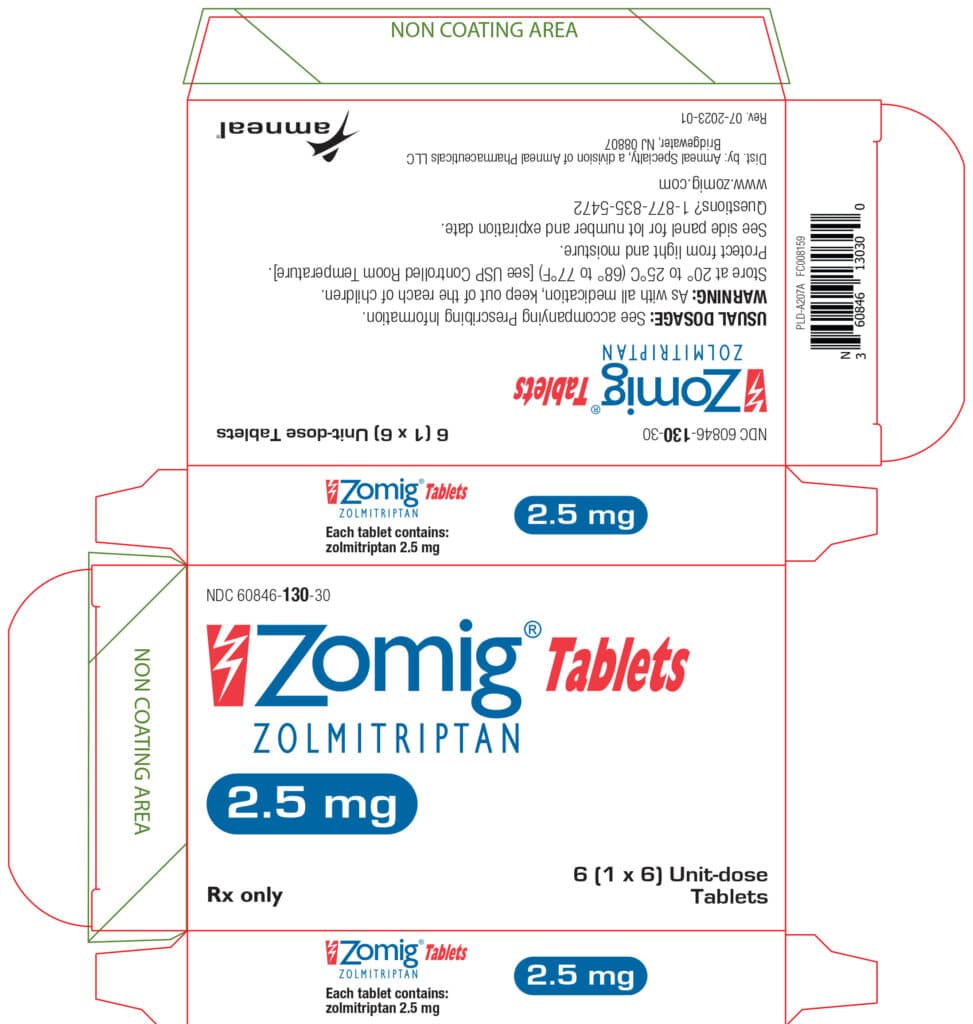 Zomig 25 Mg 3 Film Tablet 36020